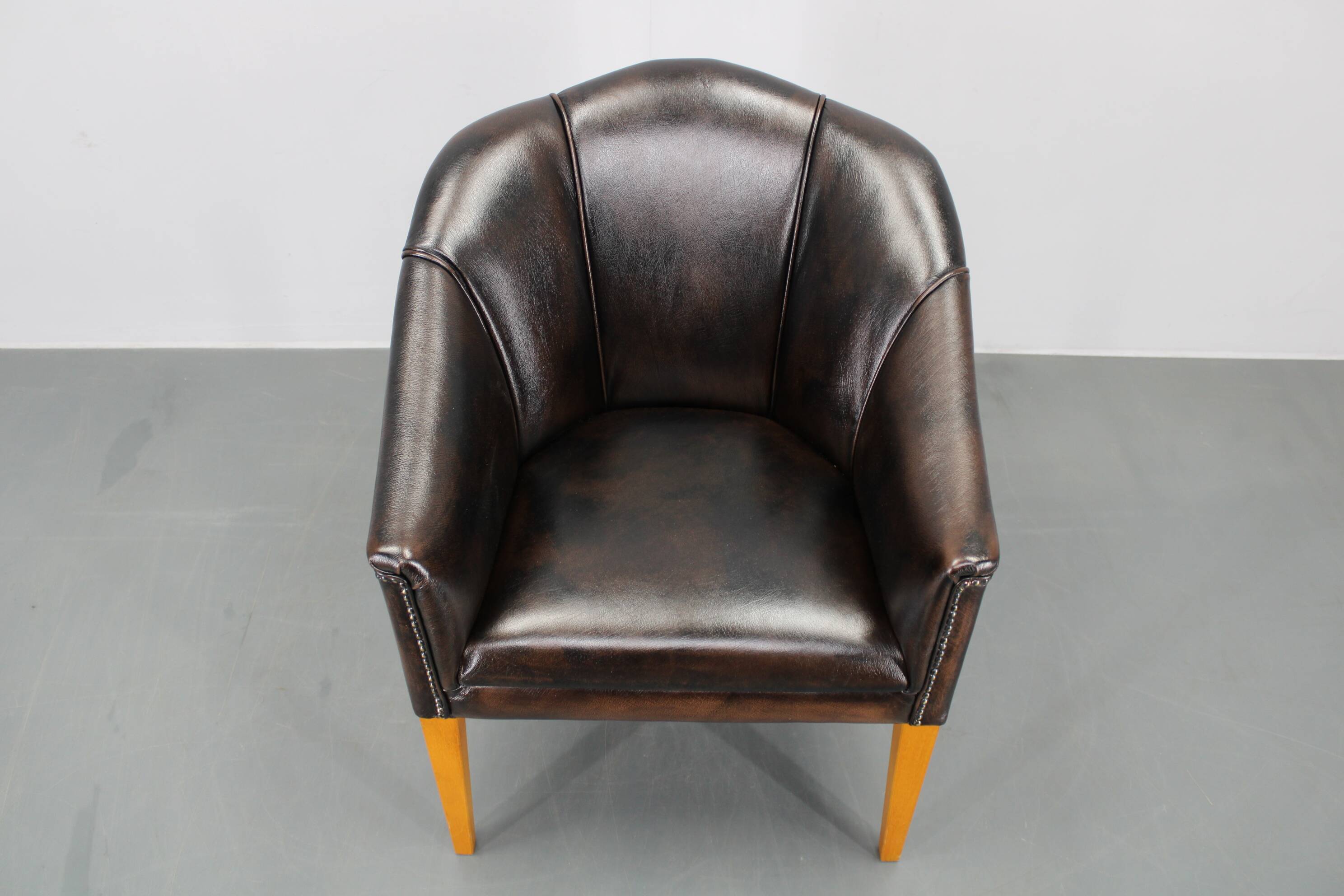 Vintage Leather Armchair, Czechoslovakia