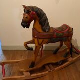 Wooden rocking horse
