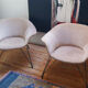 Pair of armchairs shell EGG rare rose PETAL Röthlisberger year 50
