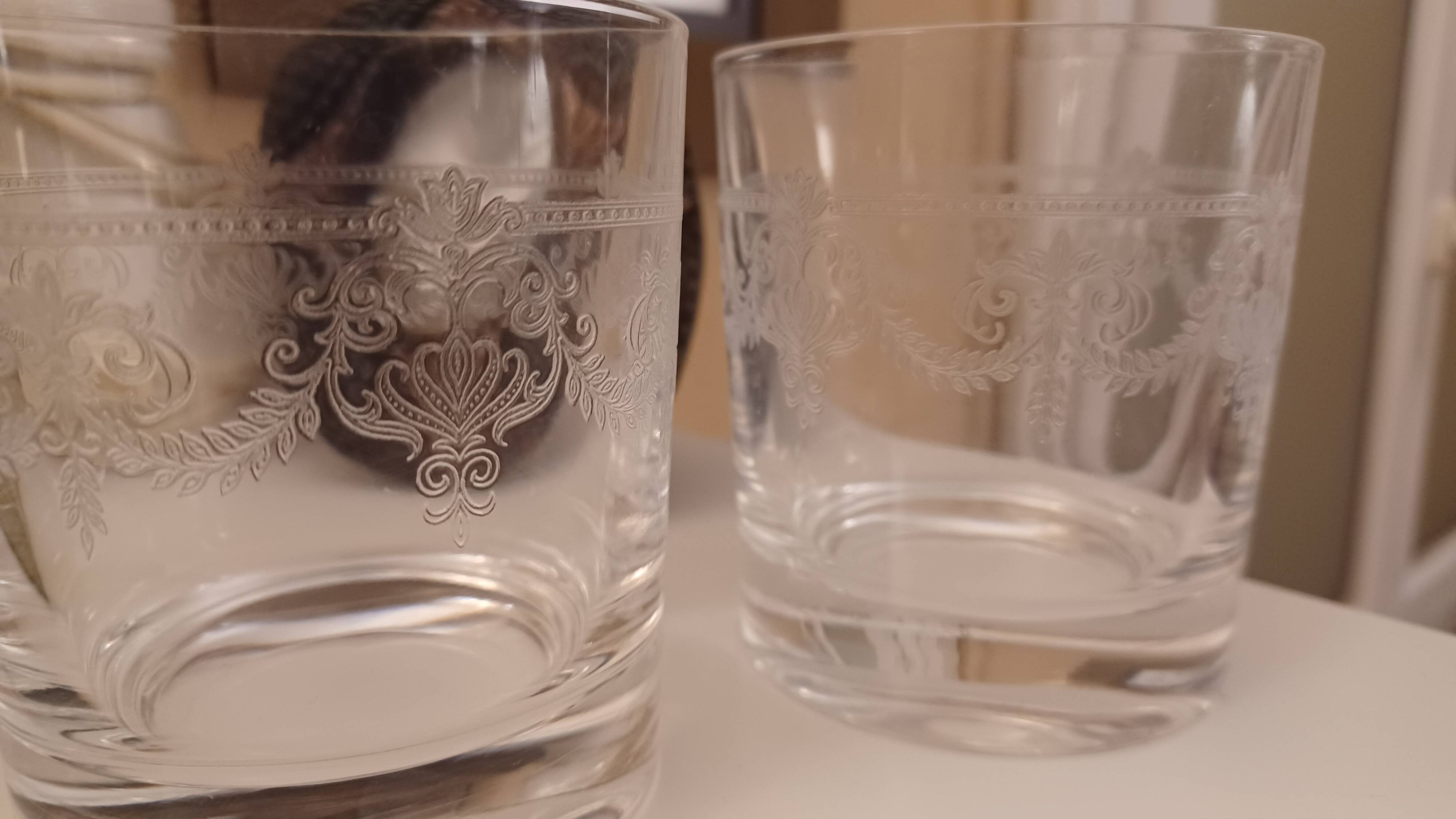 Engraved Crystal Whiskey Glasses