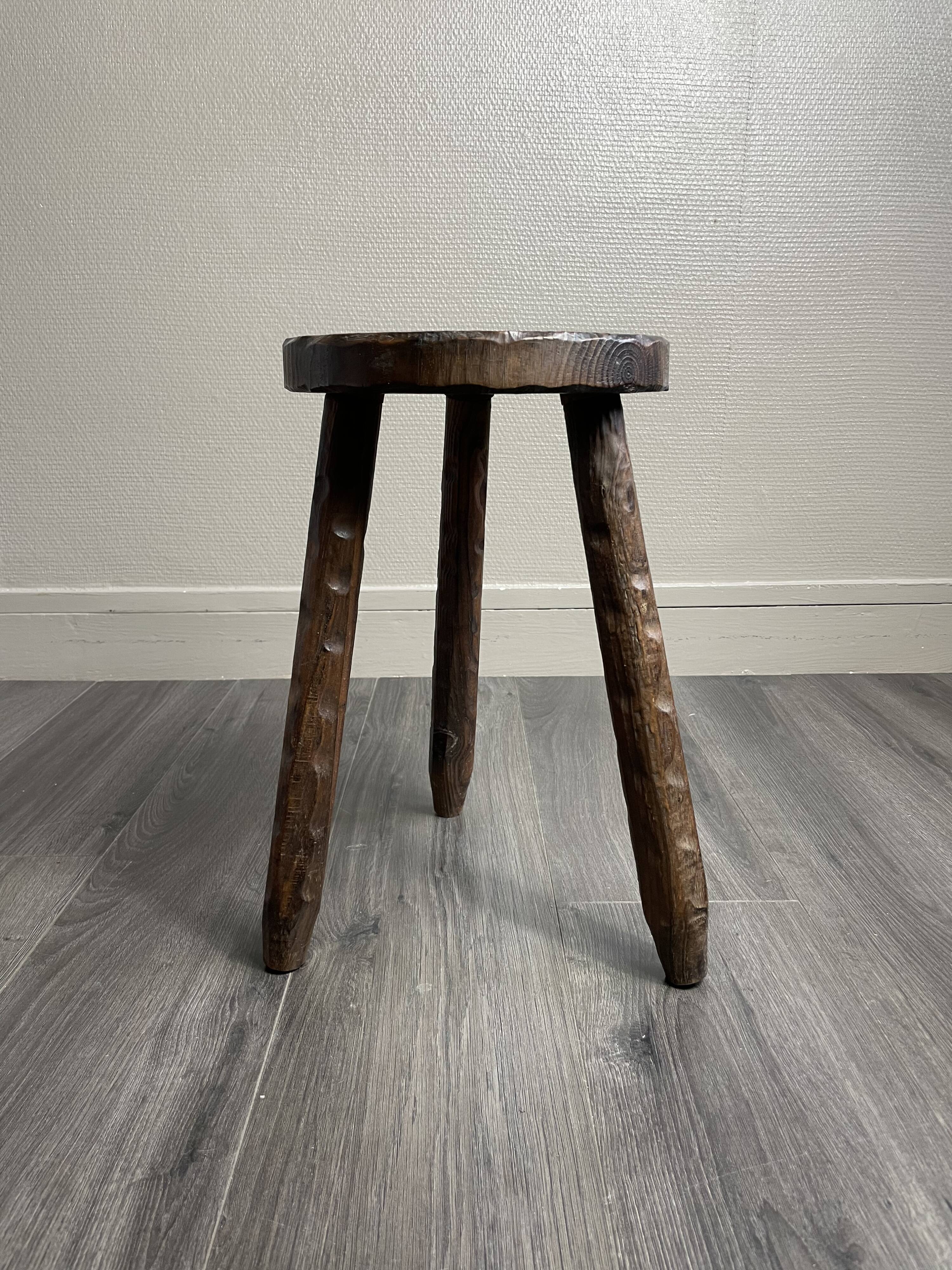 Wooden tripod stool 60s