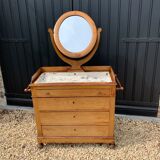Louis-Philippe walnut vanity unit