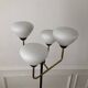 Modernist floor lamp with 4 lights in brass and opaline, Stilnovo style – Year 1960