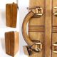 Ensemble de trois valises en cuir vintage