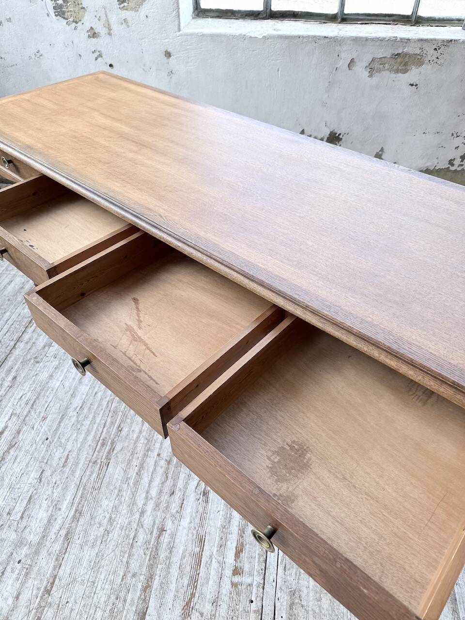Console bureau en chêne 1960