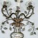 Paire de appliques en cristal et bronze Maison Bagues, années 1960.
