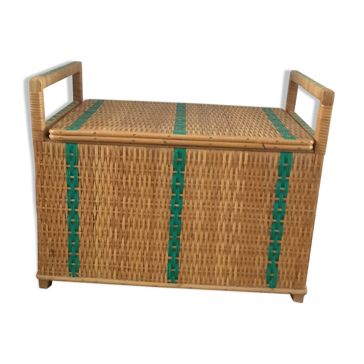 Rattan toy chest