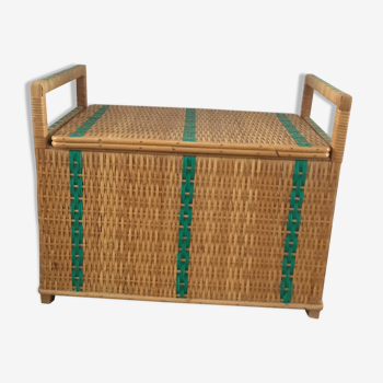 Rattan toy chest