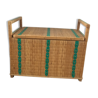 Rattan toy chest