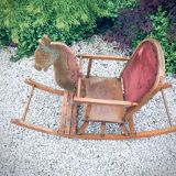 Child rocking horse wooden