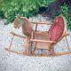 Child rocking horse wooden
