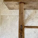 Large antique farmhouse bench 252 cm raw wood patinated