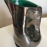 Vallauris 1960 glazed earth vase