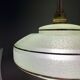 Vintage lampshade pendant lamp in green and gold granite glass