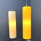 Vintage glass Italian pendant light,