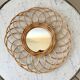 Vintage bamboo & rattan sun mirror