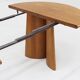 Vintage Danish round extendable dining table solid teak 1960s