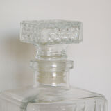 Old vintage glass whisky decanter