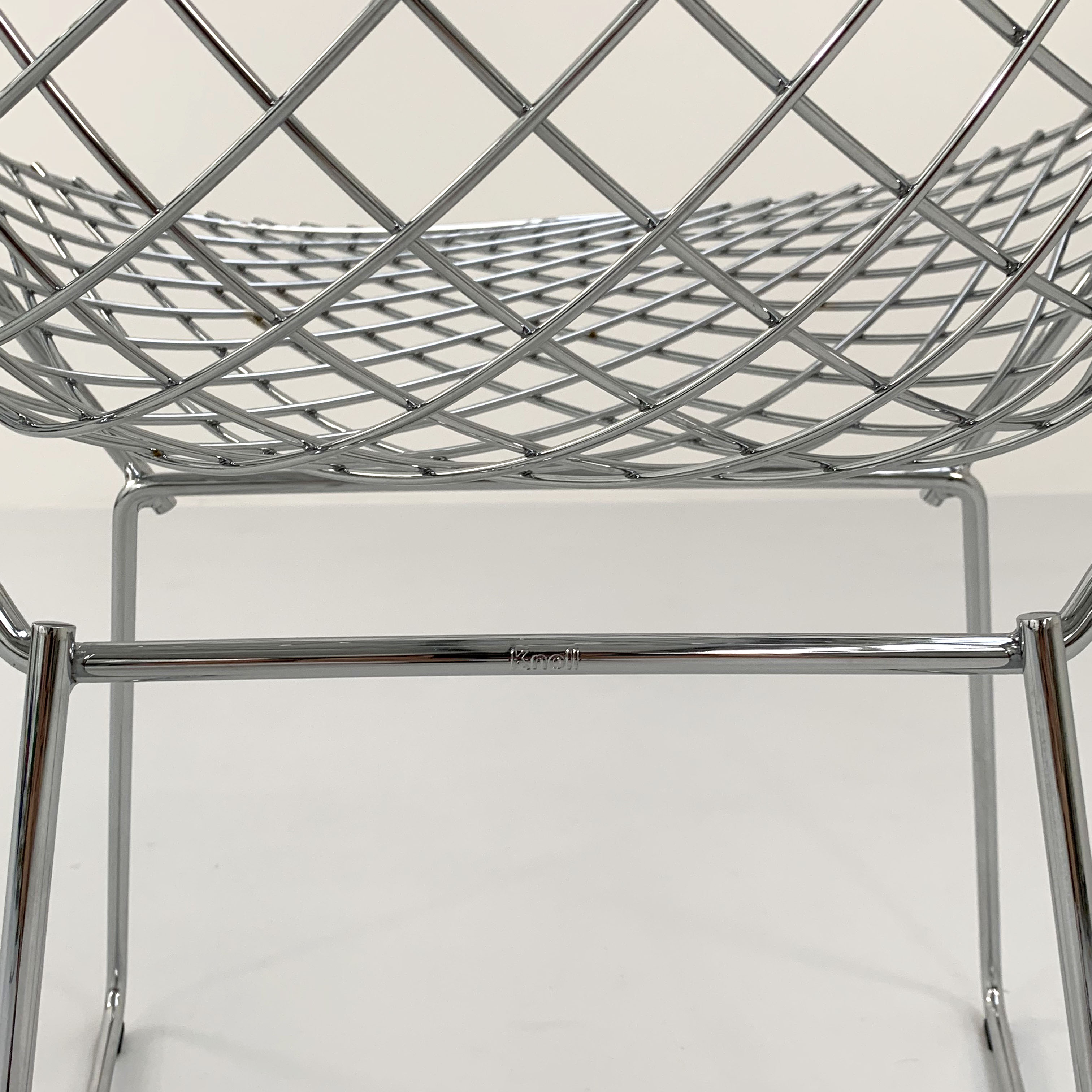 Diamond armchair chromed by Harry Bertoia for Knoll, 1990