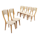 Beech chairs with faux leather from the 1960s.