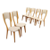 Beech chairs with faux leather from the 1960s.