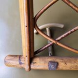 Rattan coat rack