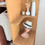 Armoire asymétrique vintage en chêne rénovée