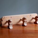 Marmot / Vintage wooden patère coat rack