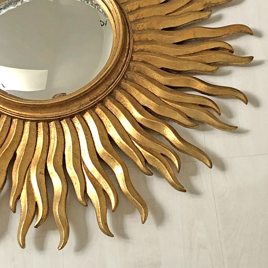 Vintage convex sun mirror 70