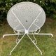 Old wrought iron garden furniture from the 1950s