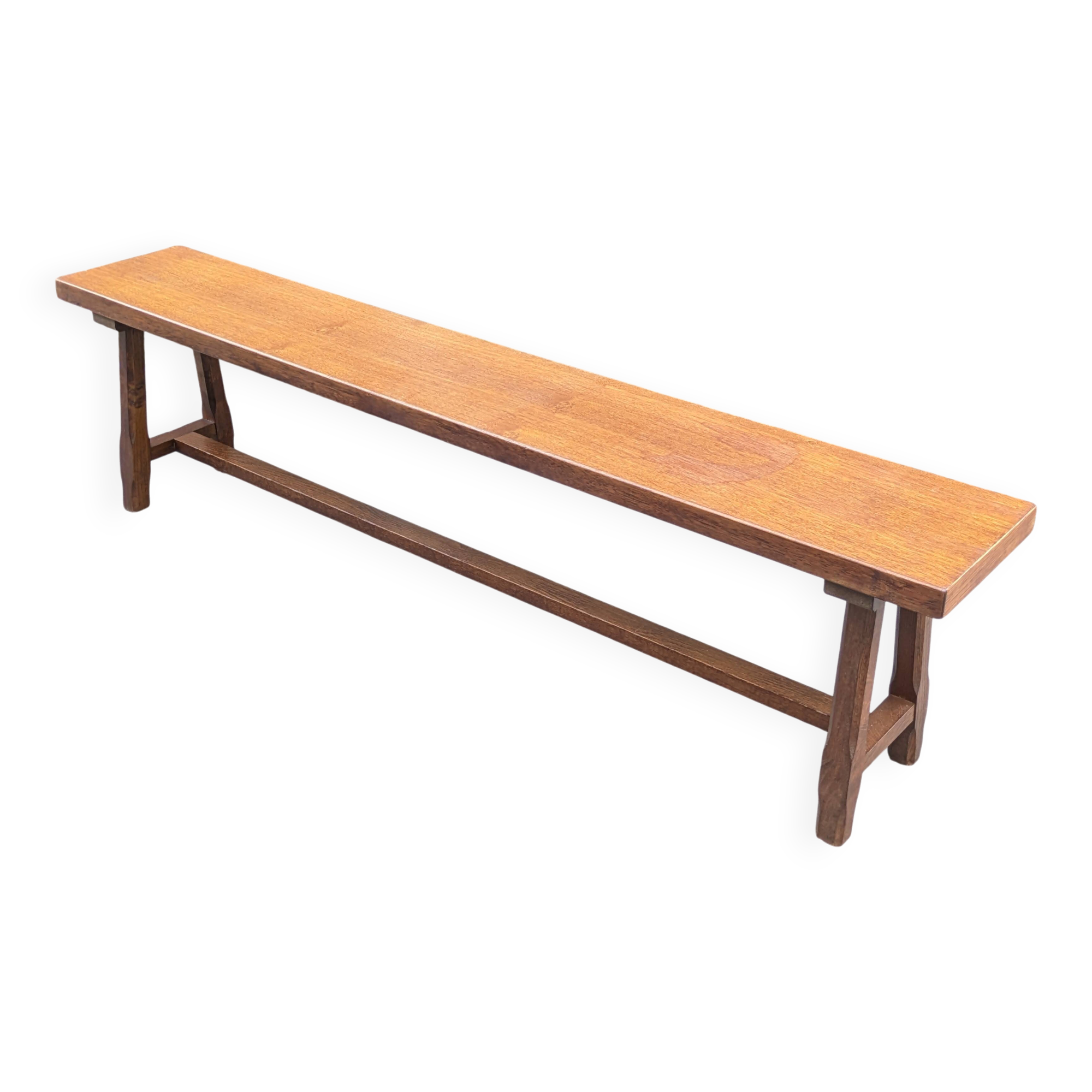 Rustic oak bench, France, 1970