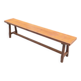 Rustic oak bench, France, 1970