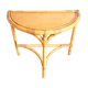 Half-moon rattan console