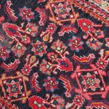 Handmade vintage Persian Hamadan rug 74cm x 129cm, 1960s