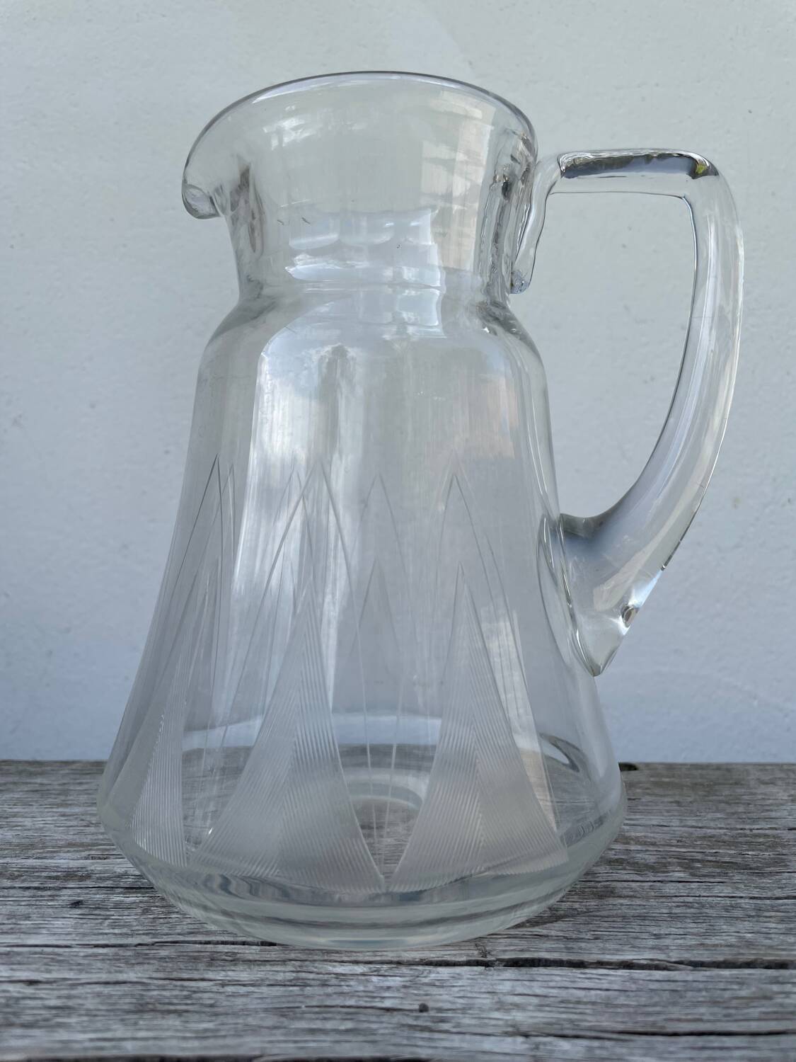 Art Deco glass pitcher
