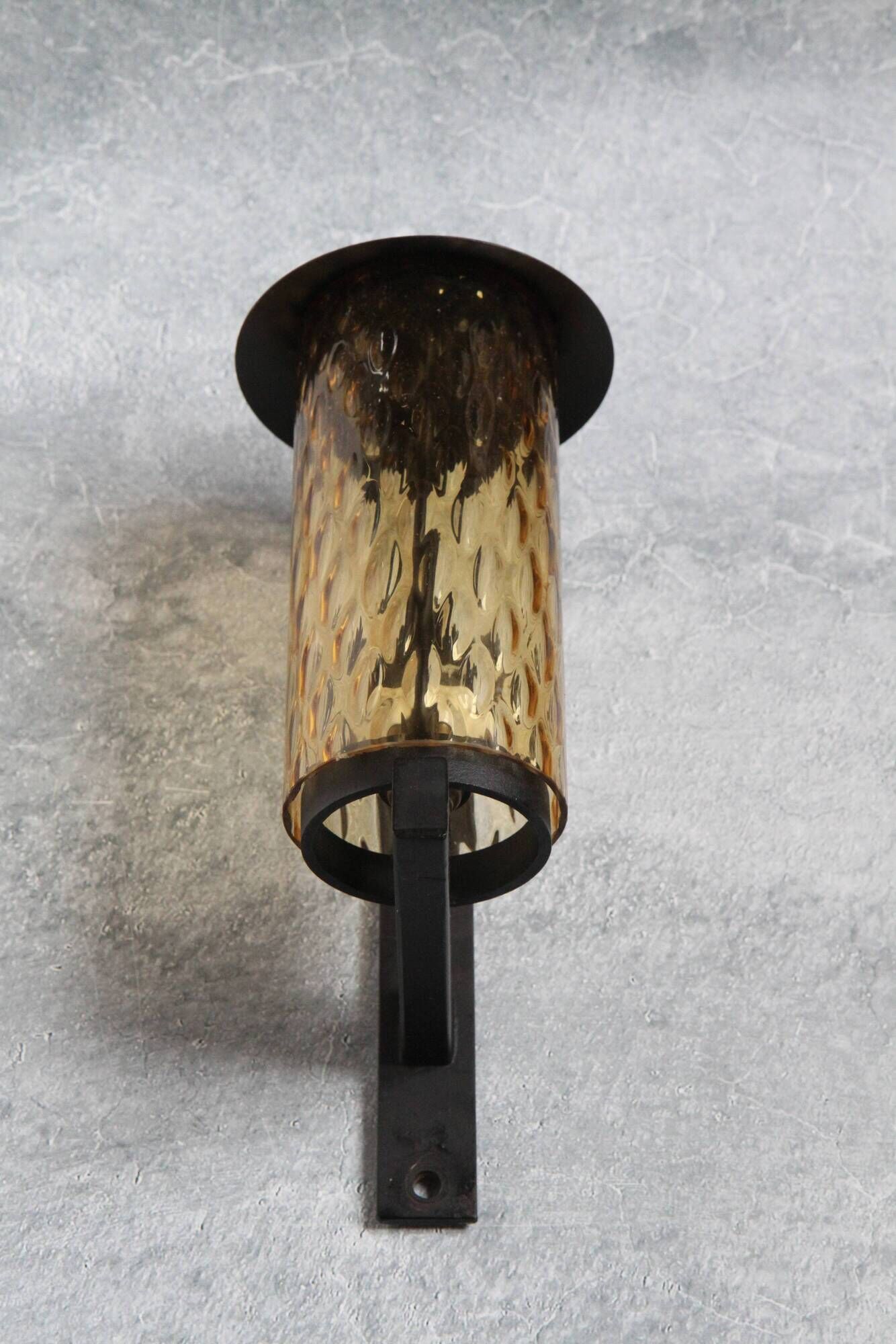 Metal and blown glass sconce from the 1950s