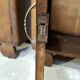 Vintage Art Deco Nightstands Pair Wooden Bedside Tables with Brass Har
