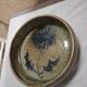 Pyrite stoneware ceramic with thistle decoration signed by Suzanne Dauliach, 1970s.