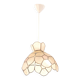 1980s mother-of-pearl mica pendant light