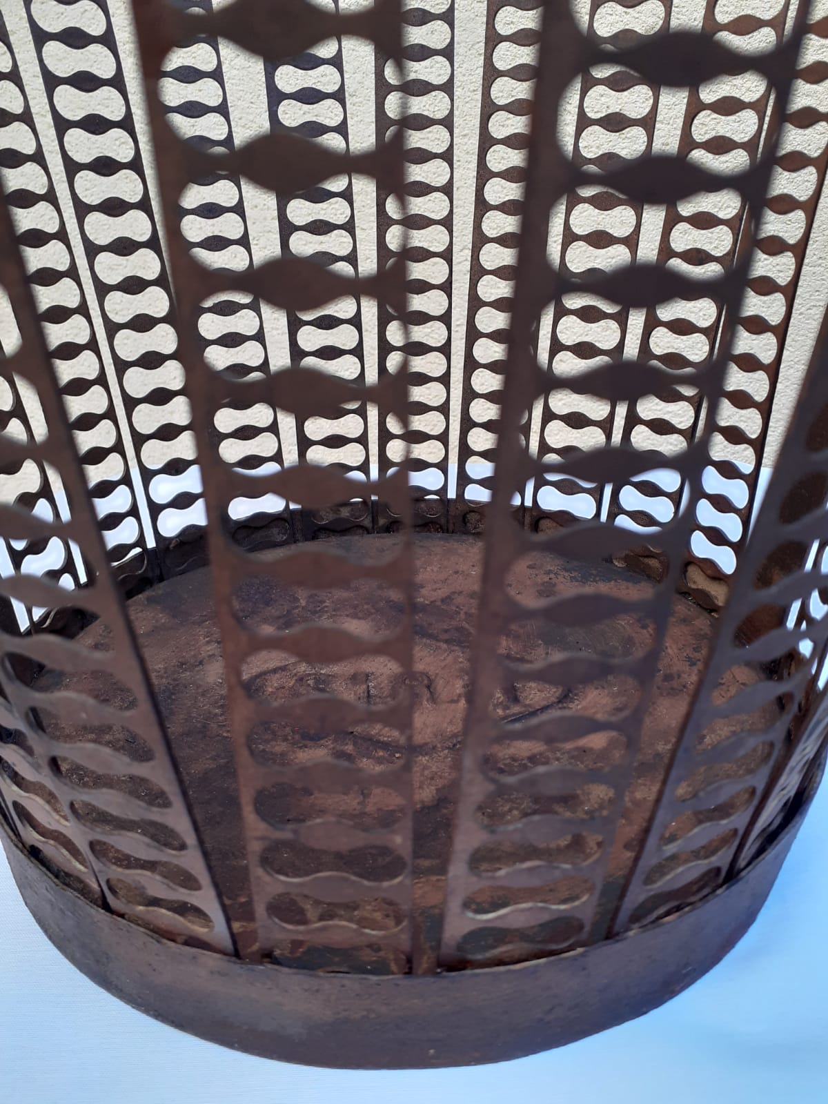 Vintage metal wastepaper basket