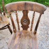 Set of 4 mountain style chairs from the 60s in beech