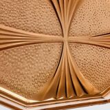 Plateau en verre rose