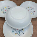 4 assiettes creuses céramique ancienne