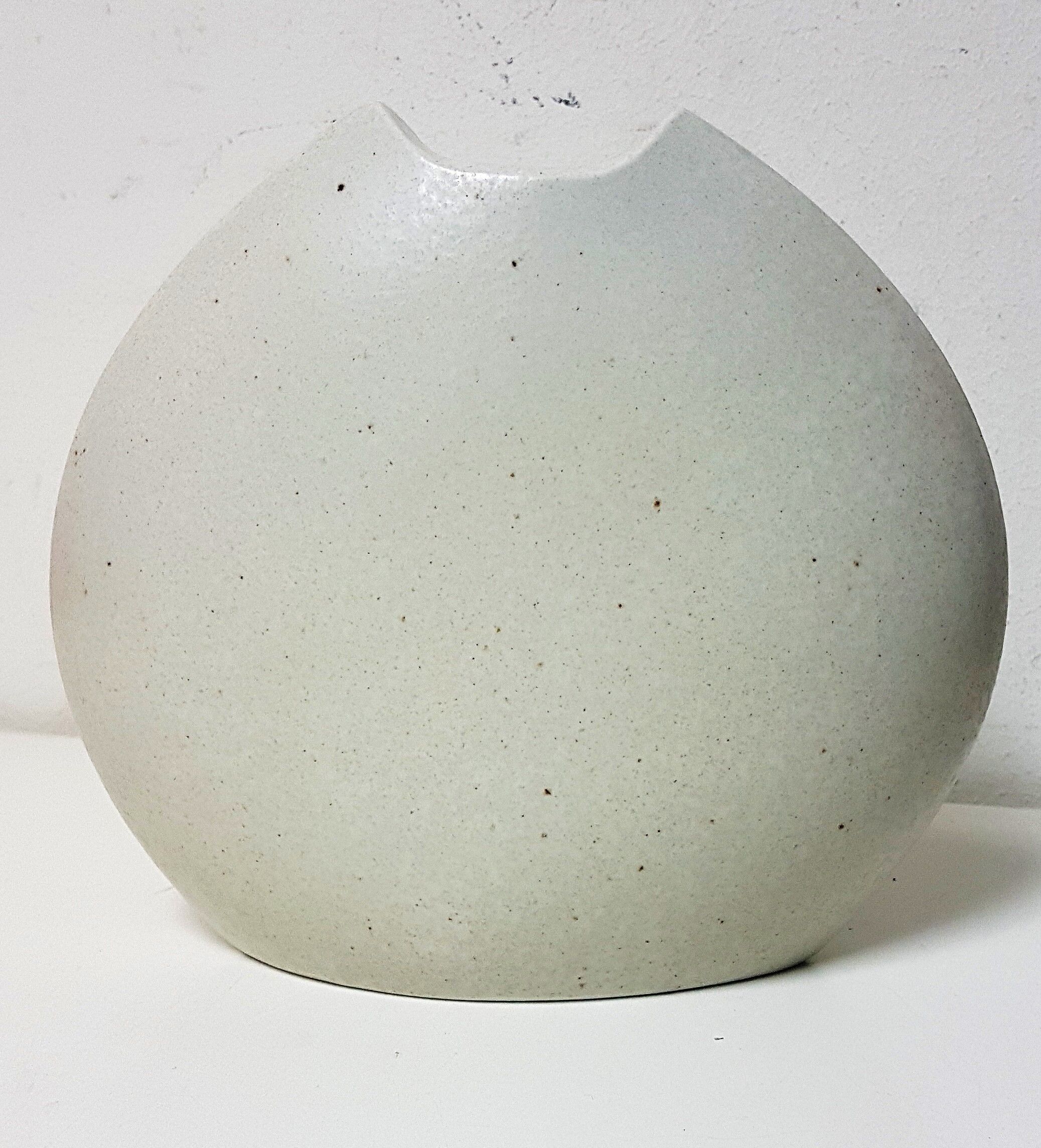 Virebent porcelain art deco vase with a misty landscape