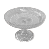 1930s Standing cut Transparent glass Scalloped décor Shower foot ...