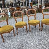 4 chaises style Louis Philippe en noyer