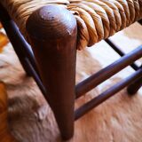 Stool paillé years 50.