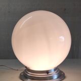 20cm opaline globe ceiling or table lamp - mid-20th century