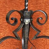 Art deco wrought iron floor lamp