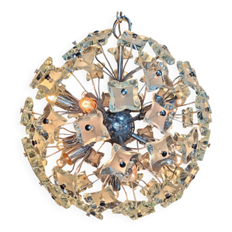 Mid-century glass sputnik chandelier, 1970s